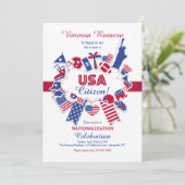 Uitnodiging van de Amerikaanse Nationalisatieparti (Staand voorkant)