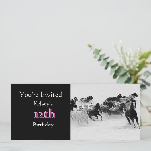 Uitnodiging van de Arabische Paard (Staand voorkant)