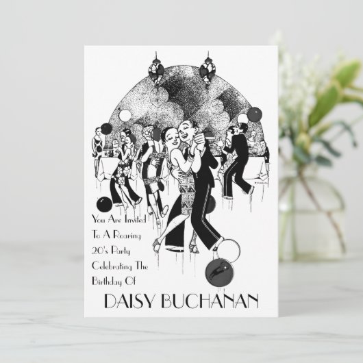 Uitnodiging van de art. Deco 1920 (Staand voorkant)