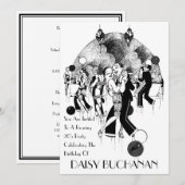 Uitnodiging van de  art. Deco 1920 (Voorkant / Achterkant)