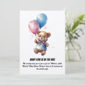 Uitnodiging van de baby shower (Staand voorkant)