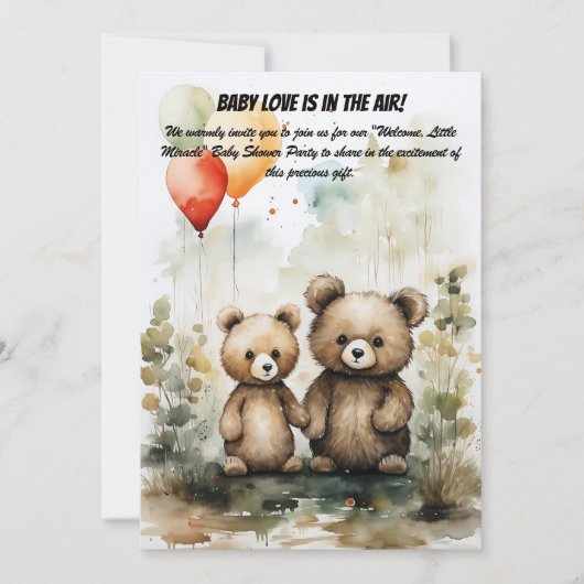 Uitnodiging van de baby shower (Voorkant)