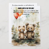 Uitnodiging van de baby shower (Voorkant / Achterkant)