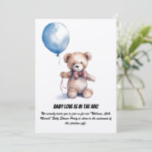 Uitnodiging van de baby shower (Staand voorkant)