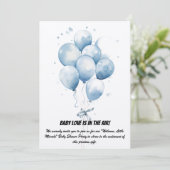 Uitnodiging van de baby shower (Staand voorkant)