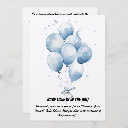 Uitnodiging van de baby shower (Voorkant / Achterkant)