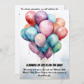 Uitnodiging van de baby shower (Voorkant / Achterkant)