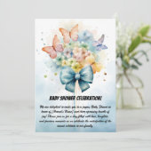 Uitnodiging van de baby shower (Staand voorkant)