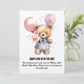 Uitnodiging van de baby shower (Staand voorkant)