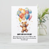 Uitnodiging van de baby shower (Staand voorkant)