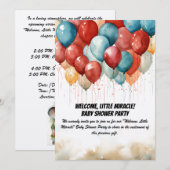 Uitnodiging van de baby shower (Voorkant / Achterkant)