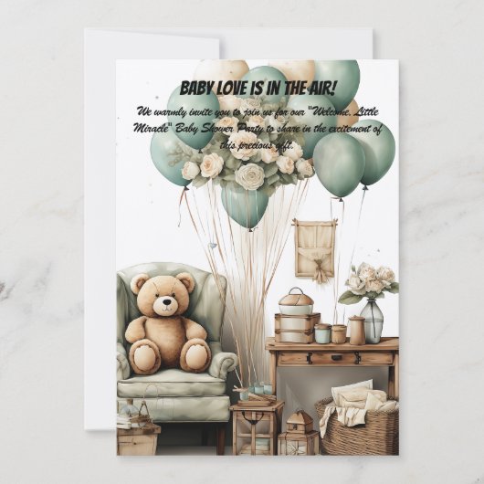 Uitnodiging van de baby shower (Voorkant)