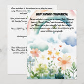 Uitnodiging van de baby shower (Voorkant / Achterkant)