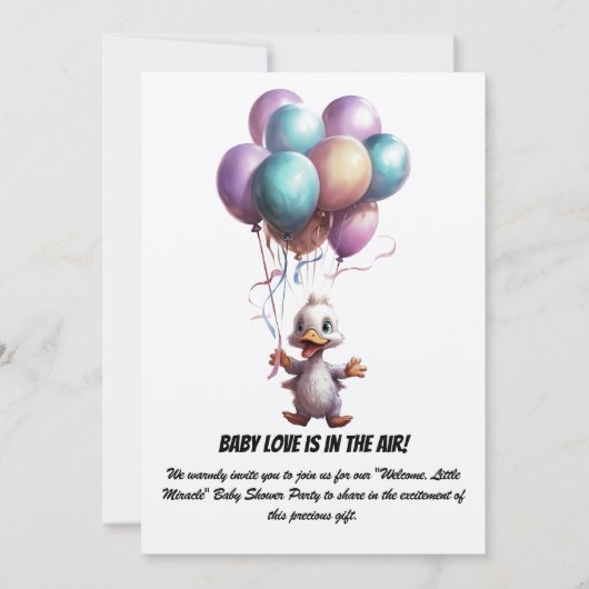 Uitnodiging van de baby shower (Voorkant)