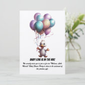 Uitnodiging van de baby shower (Staand voorkant)