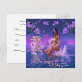 uitnodiging van de baby shower aan de afrikaanse e (Voorkant / Achterkant)