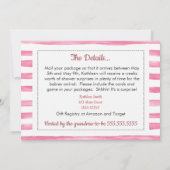 Uitnodiging van de baby shower over de Miles (Achterkant)