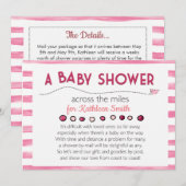 Uitnodiging van de baby shower over de Miles (Voorkant / Achterkant)