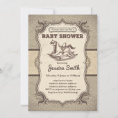 uitnodiging van de BABY SHOWER - rotspaard (Voorkant)