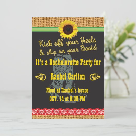 Uitnodiging van de Bachelorette-partij (Staand voorkant)