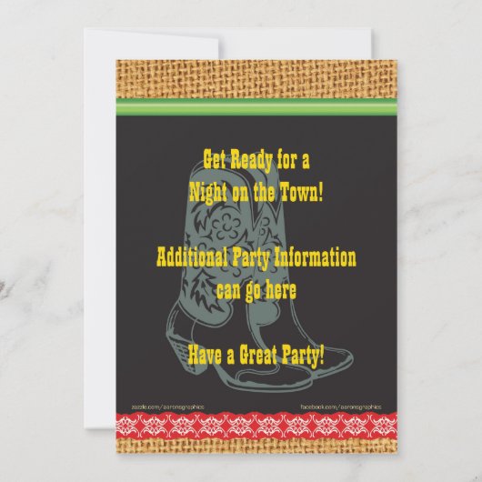 Uitnodiging van de Bachelorette-partij (Achterkant)