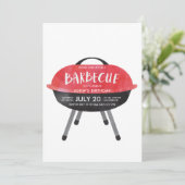 Uitnodiging van de Barbecue Party (Staand voorkant)