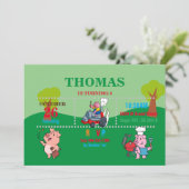 Uitnodiging van de Barbecue Party (Staand voorkant)