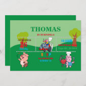 Uitnodiging van de Barbecue Party (Voorkant / Achterkant)