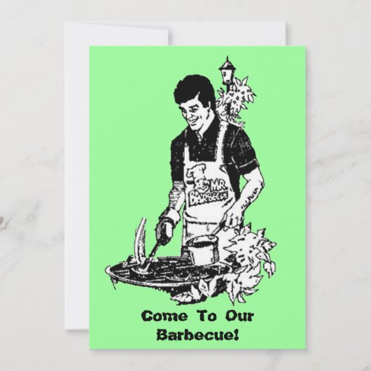 Uitnodiging van de Barbecue Party (Voorkant)