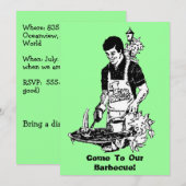 Uitnodiging van de Barbecue Party (Voorkant / Achterkant)