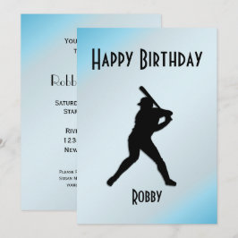 Uitnodiging van de Baseball Birthday Party