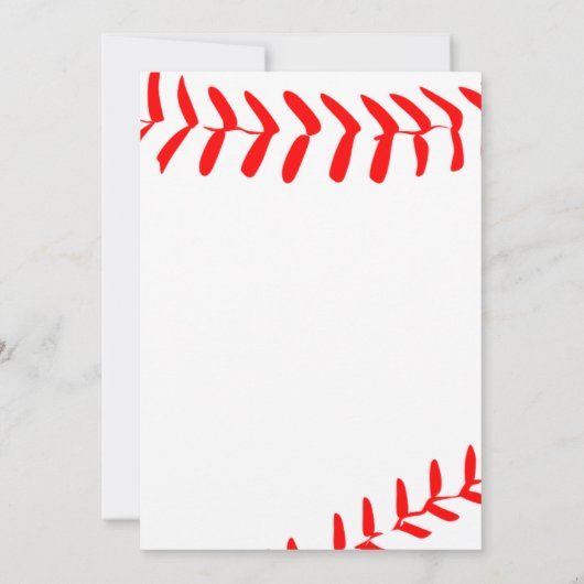 Uitnodiging van de Baseball Birthday Party (Achterkant)