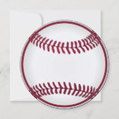 Uitnodiging van de Baseball Birthday Party (Achterkant)