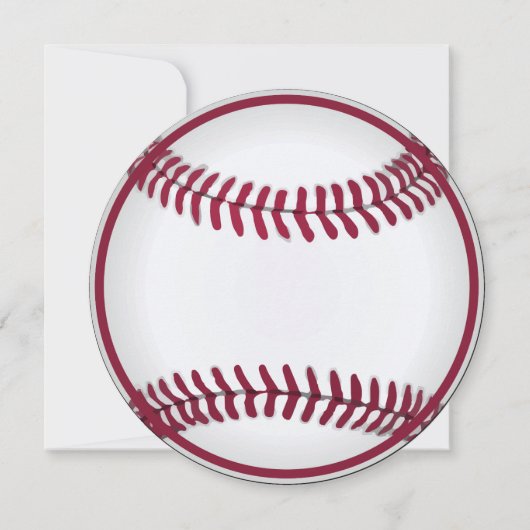 Uitnodiging van de Baseball Birthday Party (Achterkant)