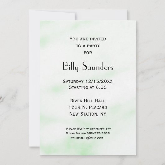 Uitnodiging van de Baseball Birthday Party (Achterkant)