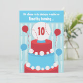 Uitnodiging van de Baseball Birthday Party (Staand voorkant)