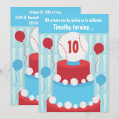 Uitnodiging van de Baseball Birthday Party (Voorkant / Achterkant)