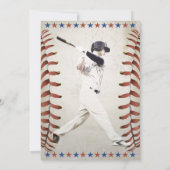 Uitnodiging van de Baseball Birthday Party (Achterkant)