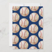 Uitnodiging van de Baseball Birthday Party (Achterkant)