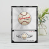 Uitnodiging van de Baseball Field Pass Retirement  (Staand voorkant)
