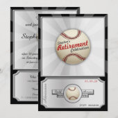 Uitnodiging van de Baseball Field Pass Retirement  (Voorkant / Achterkant)