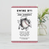 Uitnodiging van de Baseball Party (Staand voorkant)