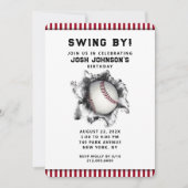 Uitnodiging van de Baseball Party (Voorkant)