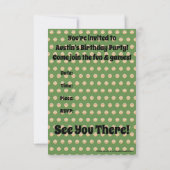 Uitnodiging van de Baseball Party (Achterkant)