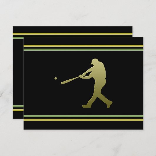 Uitnodiging van de Baseball Party (Voorkant / Achterkant)