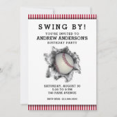 Uitnodiging van de Baseball Party (Voorkant)