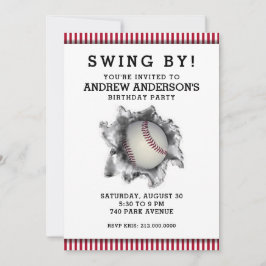 Uitnodiging van de Baseball Party