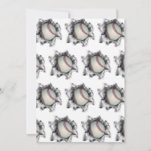 Uitnodiging van de Baseball Party (Achterkant)