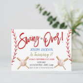 Uitnodiging van de Baseball Party (Staand voorkant)