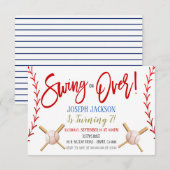 Uitnodiging van de Baseball Party (Voorkant / Achterkant)